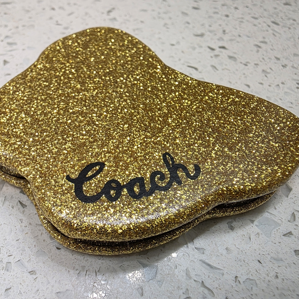 Coach Gold Glitter Compact Mirror - New!!